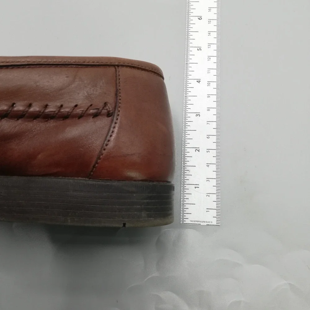 Hunter's Bay Shoes Mens Loafer Brown Leather Woven Tassel Slip‎ On 11